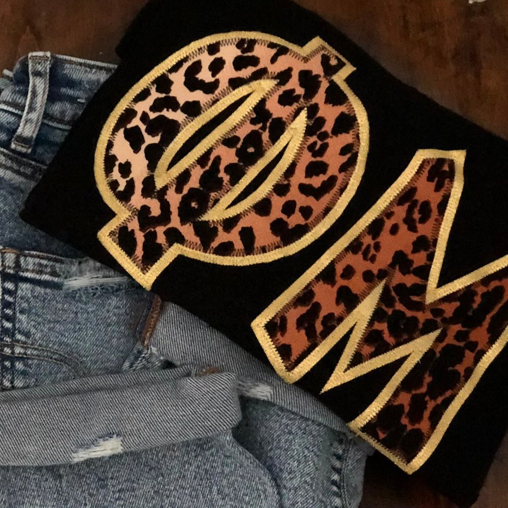 Phi Mu Cheetah Print Letters
